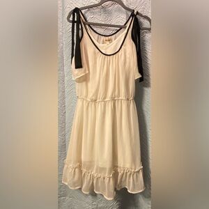 Olsenboye Cream Dress with Black Trim